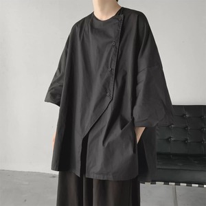 アシンメトリーデザインルーズシャツ bt0893【韓国メンズファッション】
