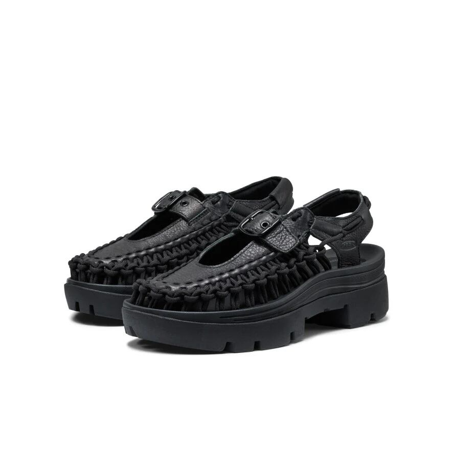 UNEEK PLT MARY JANE - Black Smooth Lea【KEEN】 | FIT TWO[フィット