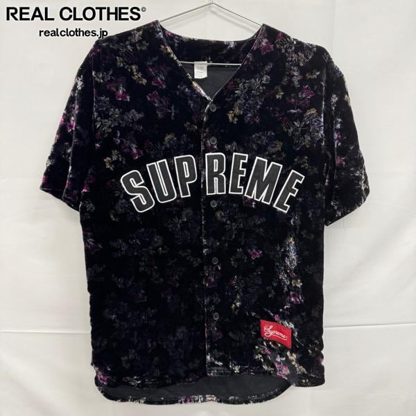19aw シュプリーム ベロア ベースボールジャージ Supreme/シュプリーム【19AW】Floral Velour Baseball Jersey