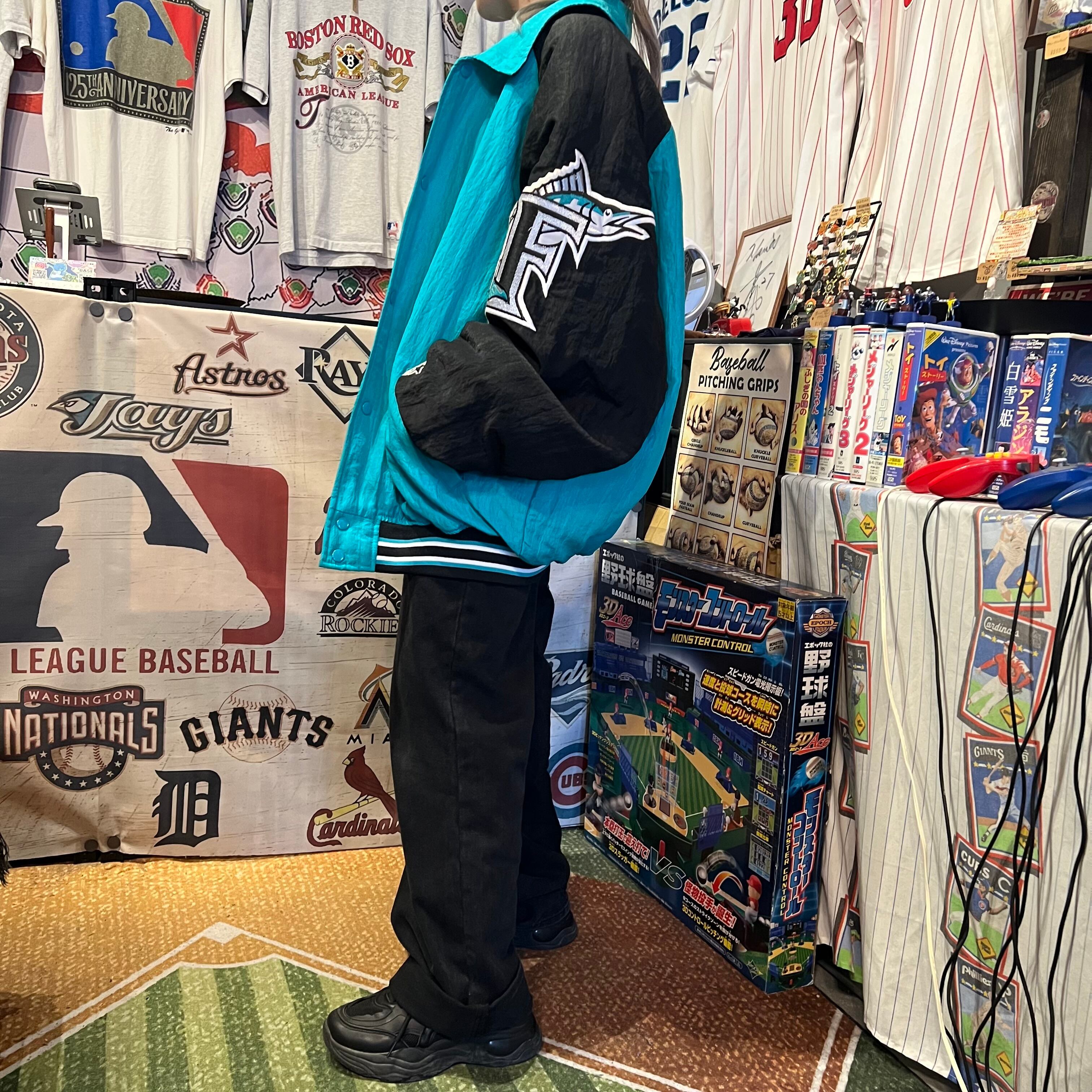 MLB 90s フロリダ・マーリンズ 切り替え スタジャン | 古着屋サト