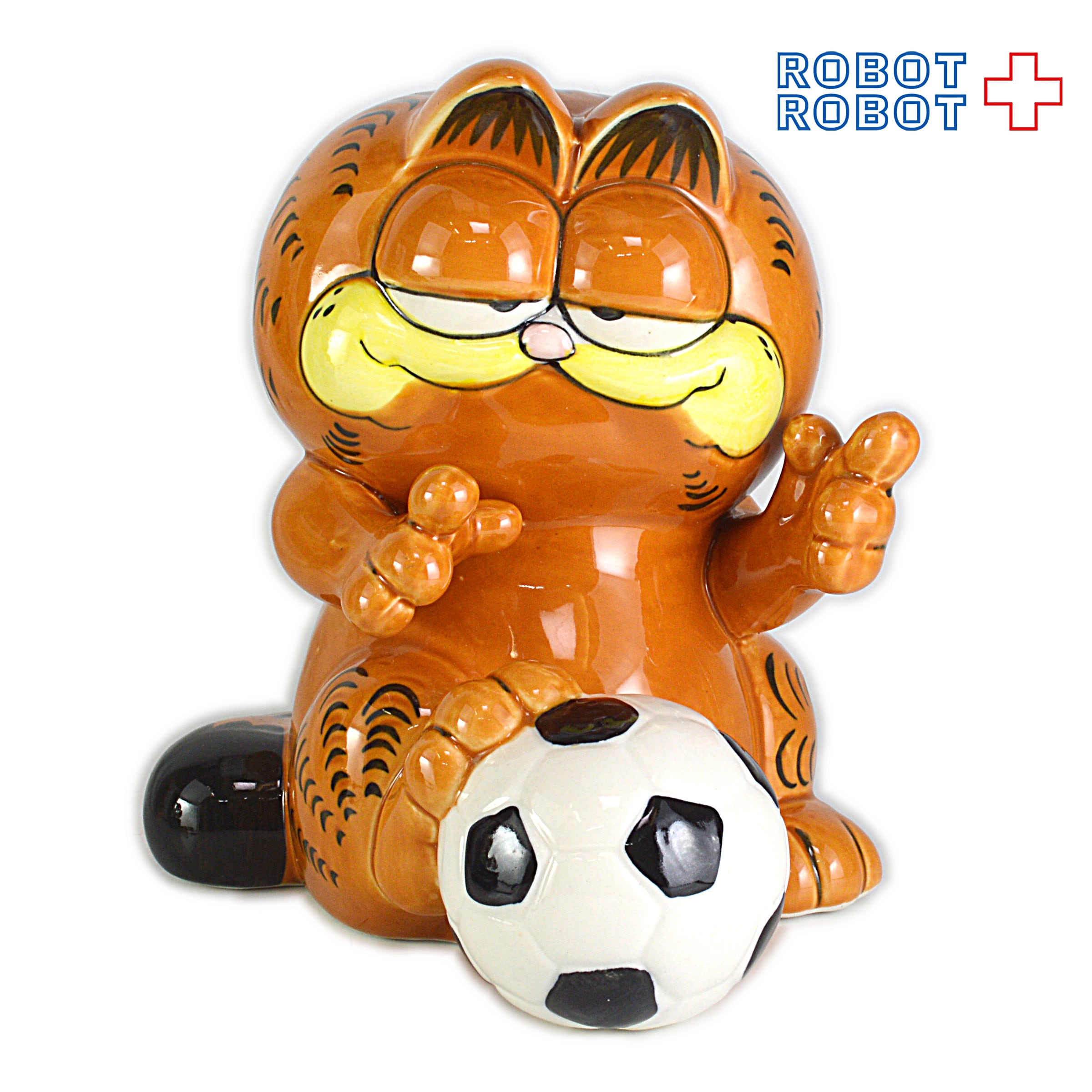 ガーフィールド サッカー 陶器製 貯金箱 フィギュア | ROBOTROBOT