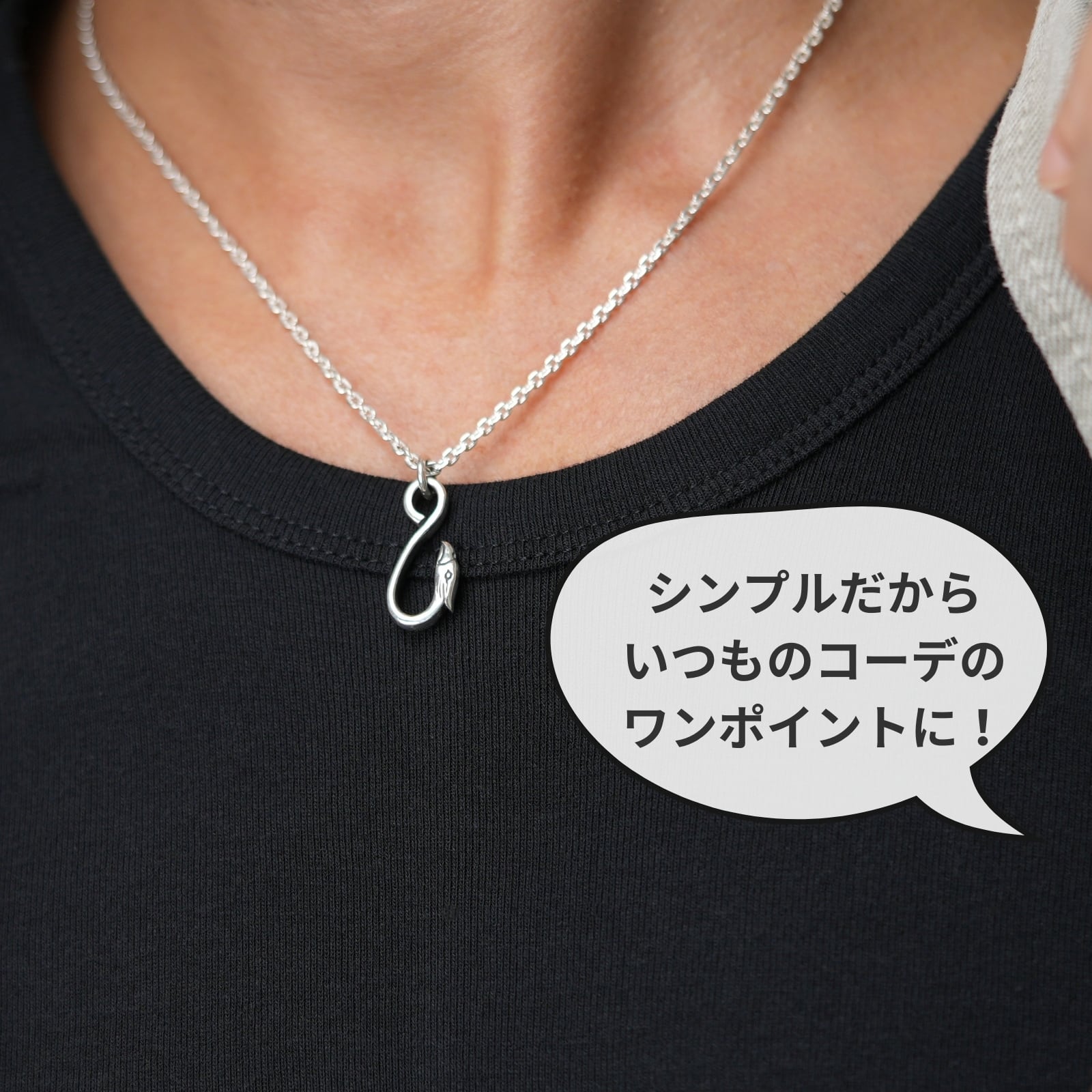 シルバー925 イーグルヘッド フック ネックレス メンズ レディース