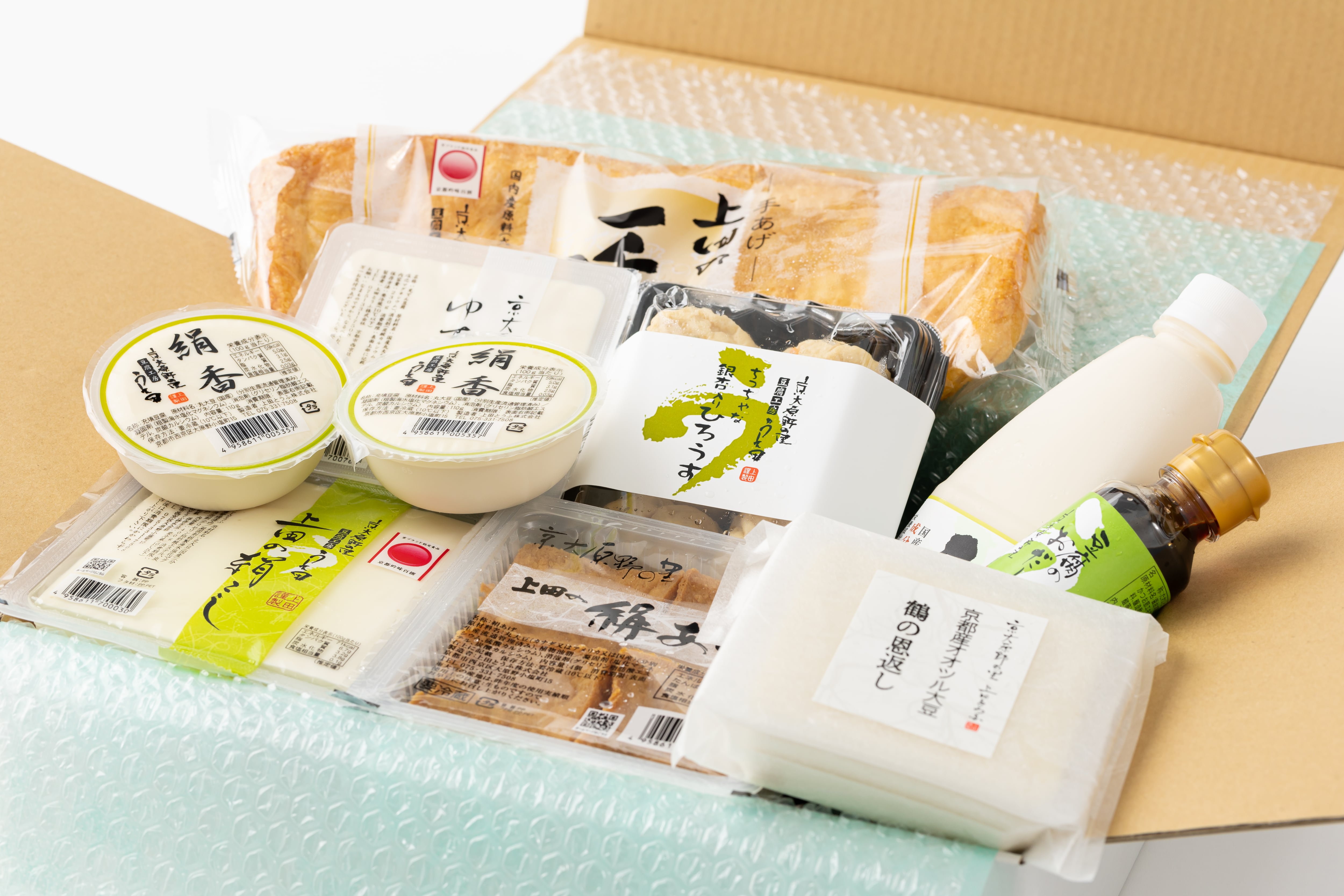 豆腐セット 大原野 | 豆腐の取り寄せ・通販は京都 上田とうふが