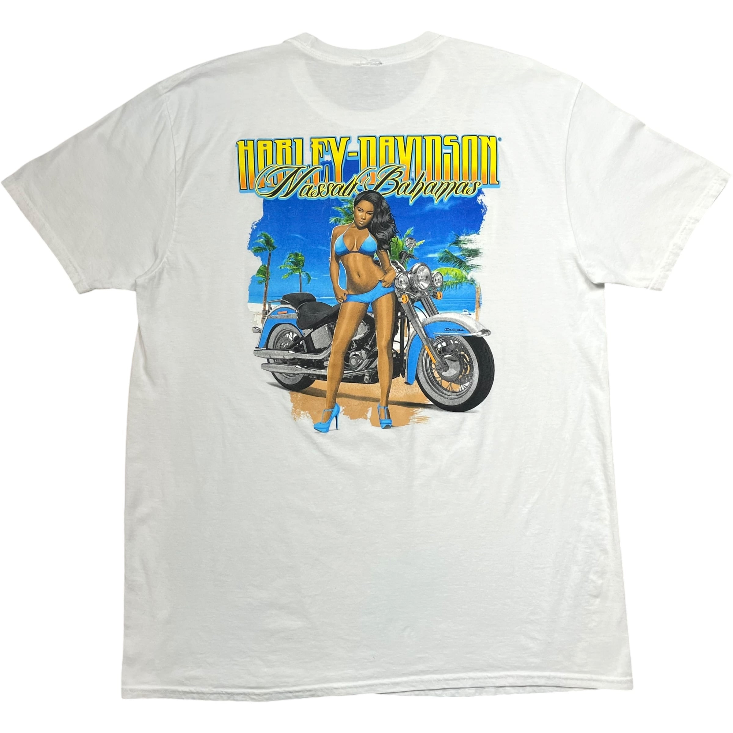 《XL》 Harley-Davidson ハーレーダビッドソン Tシャツ 両面プリント ホワイト no.10300