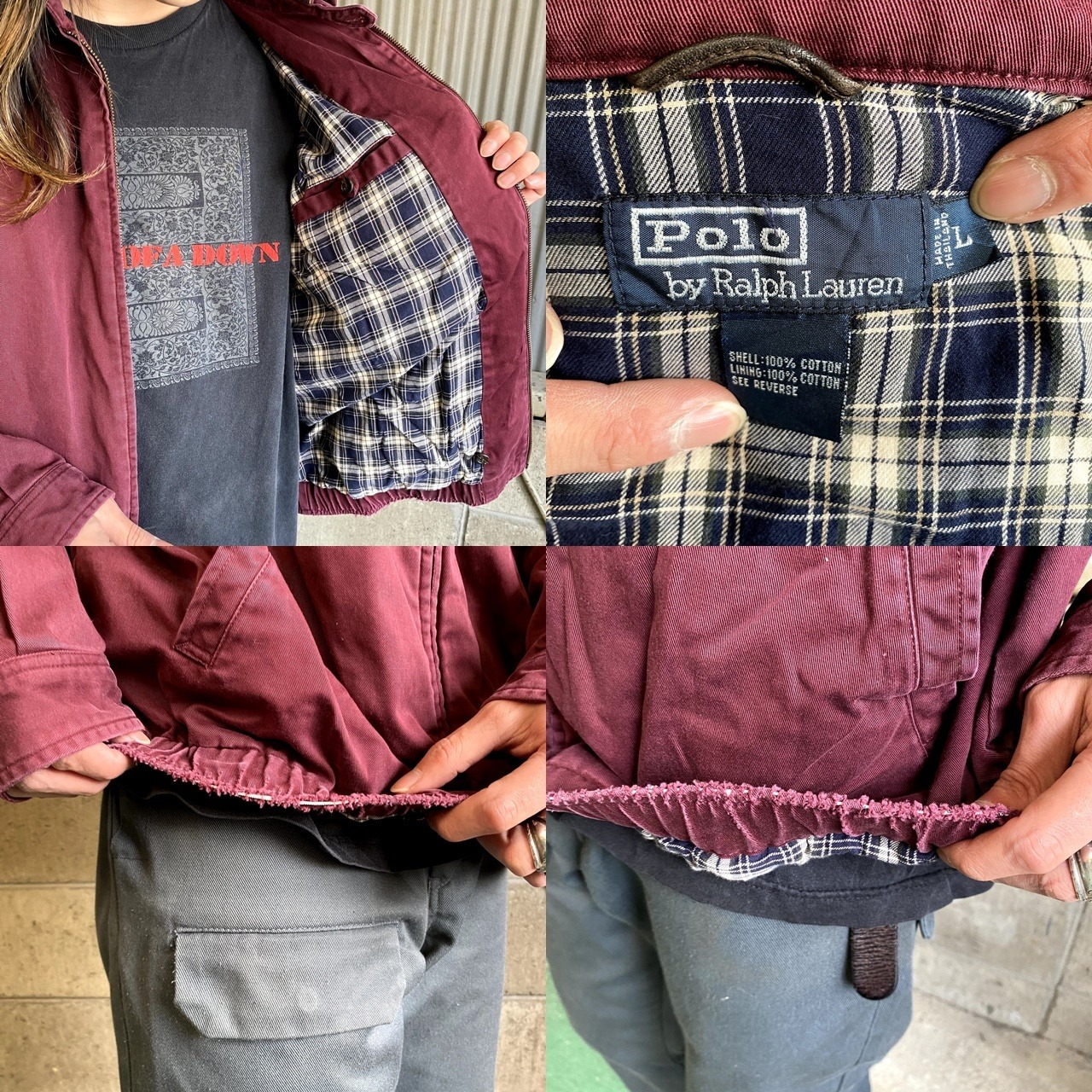ポロバイラルフローレン スイングトップ メンズL 古着 Polo by Ralph 