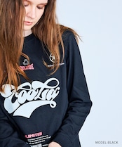 COOLAワールドレーシングプリントロングスリーブTシャツ (BLACK) CQ-46006