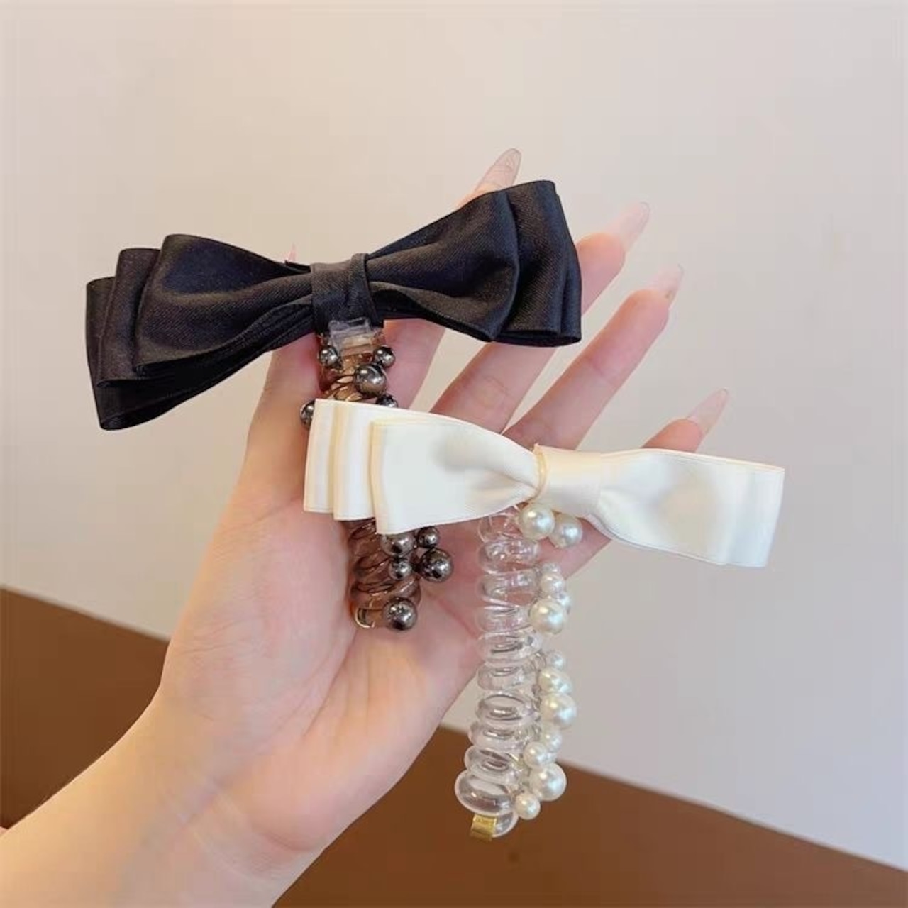 GOODS韓国風リボンヘアゴム2点セット