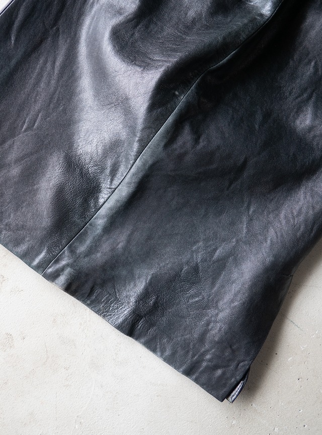 "RELY" 1980s Leather skirt