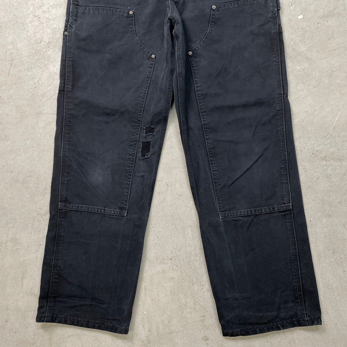 n*c様 カーハート　USA製　ダブルニーダックペインターパンツ　古着　ブラック Carhartt カーハート ダブルニー ダック ペインターパンツ メンズW30