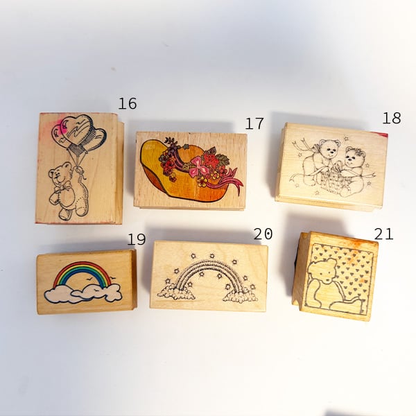 ヴィンテージ ウッドラバー スタンプ（中） 】1990年代から2000年初期