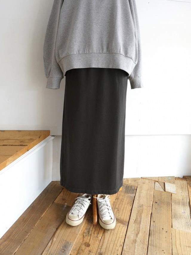 RINEN リネン　スーピマ裏毛 ペンシルスカート