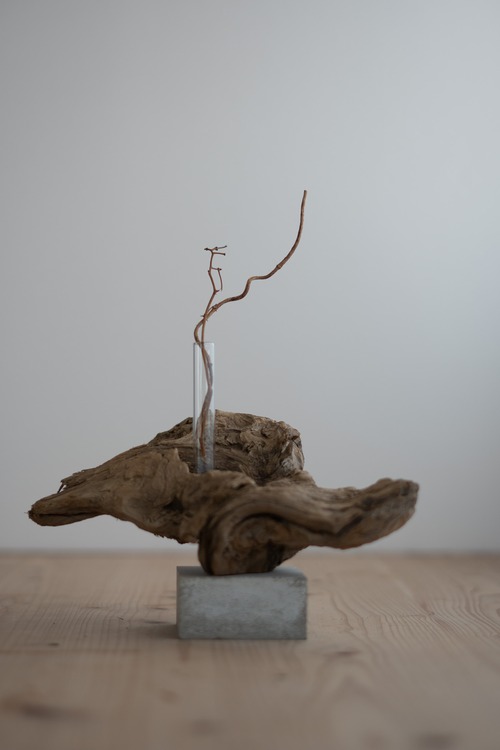 流木一輪挿し Cement M〔無塗装〕 no.6