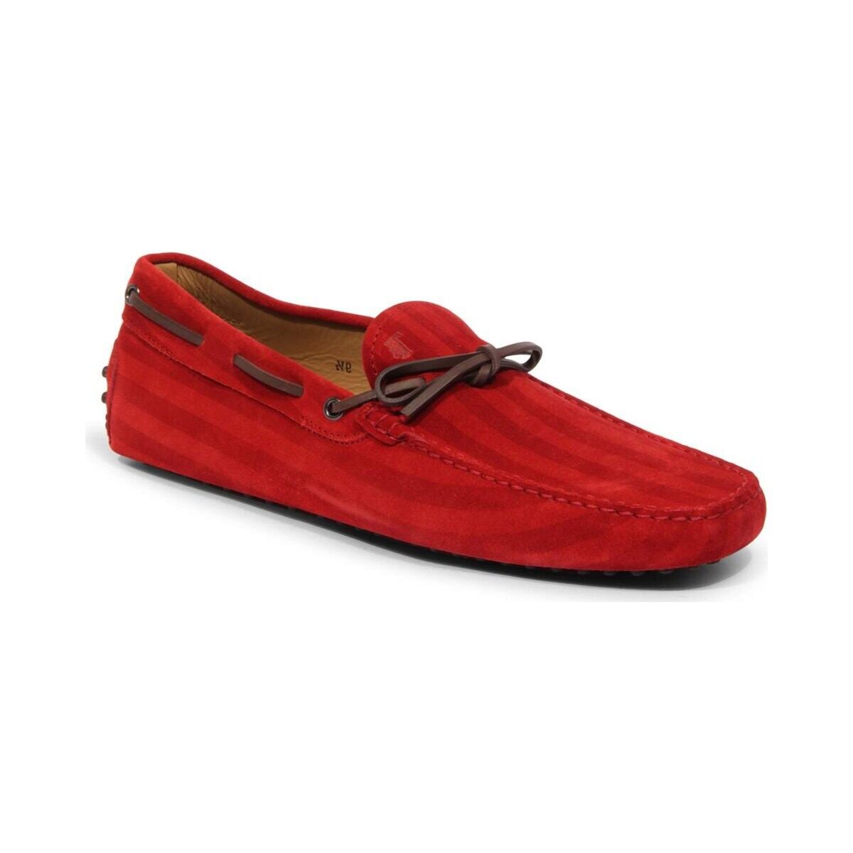 TOD'S トッズ メンズ ローファー スエード レッド