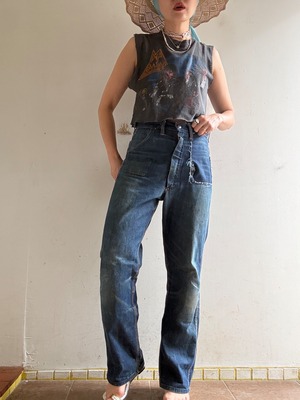 1950s Vintage Art Damage Painter Denim Pants