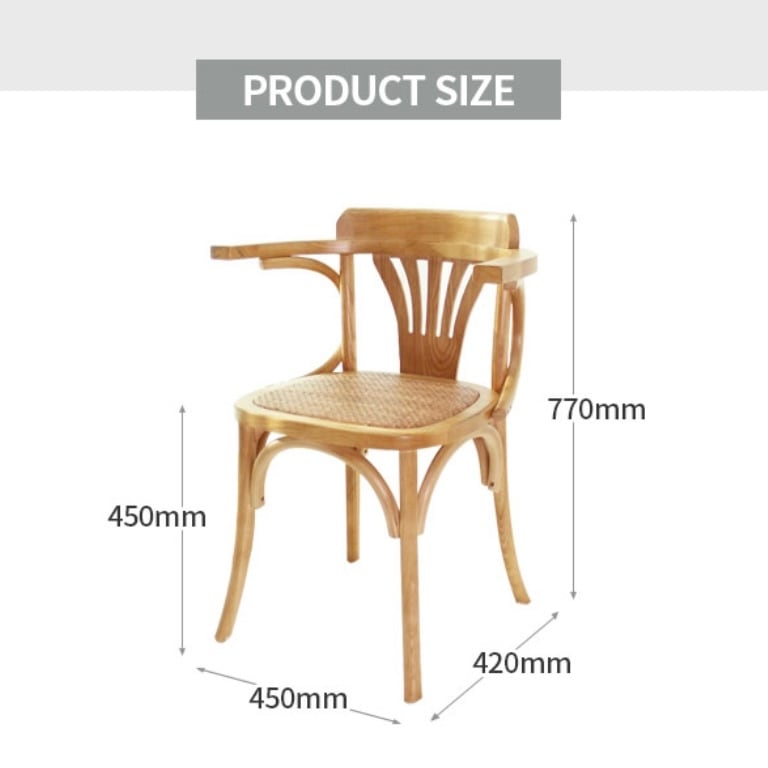 rattan arm chair / ラタン アームチェア ダイニング カフェ 原木 曲木 木製 椅子 韓国 北欧 インテリア 雑貨 | tokki  maeul (トッキマウル) / 韓国雑貨通販サイト