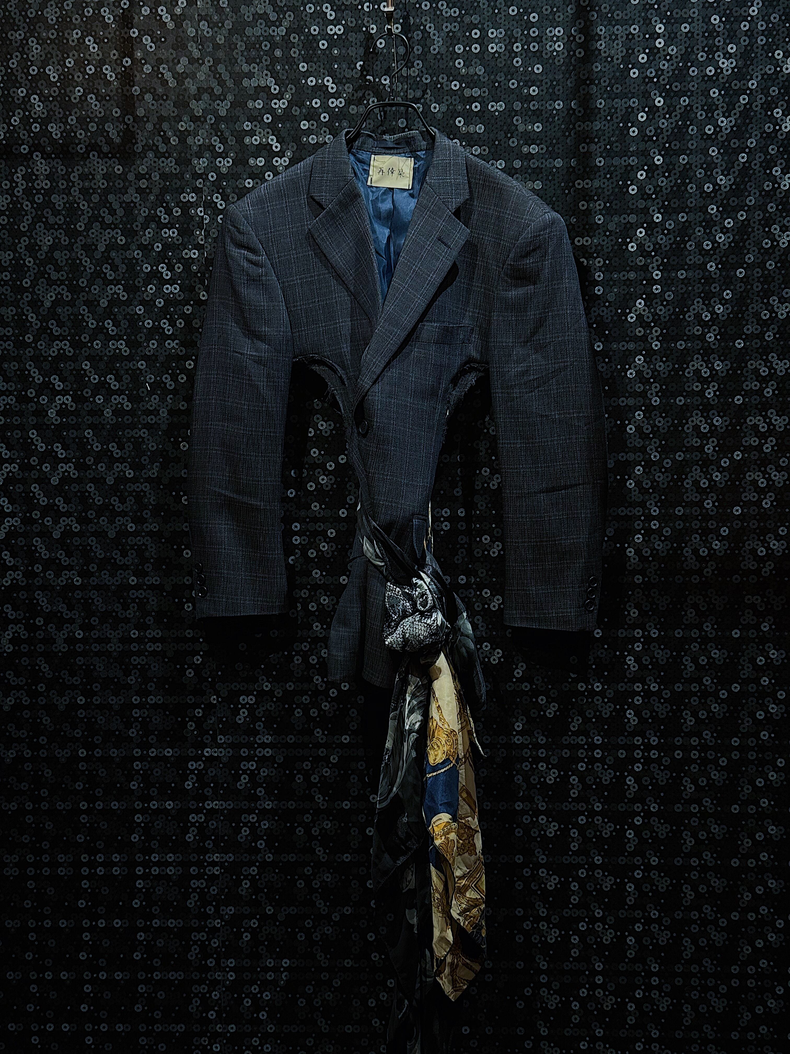 "再倖築"vintage frill docking cut out tailored jacket