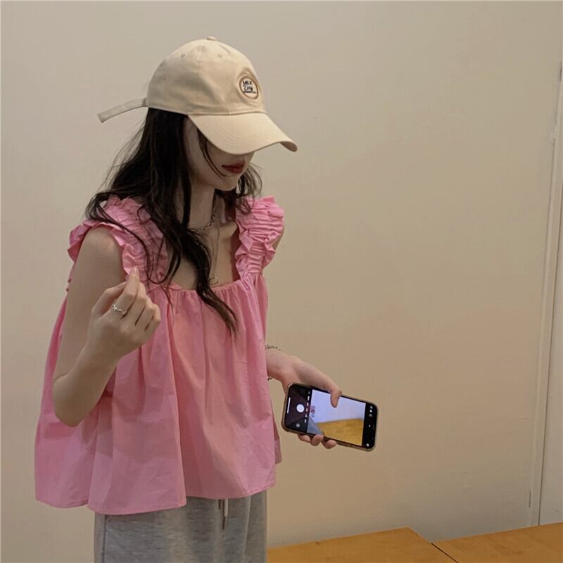 シャツ サマートップス ピンク 大人ガーリー スウィート キュート カジュアル 夏物 モンロー97713349303