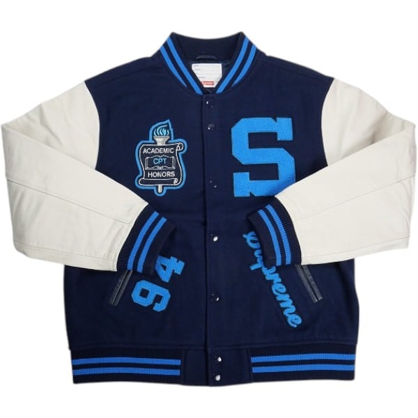 Size【L】 SUPREME シュプリーム 19AW Team Varsity Jacket Navy