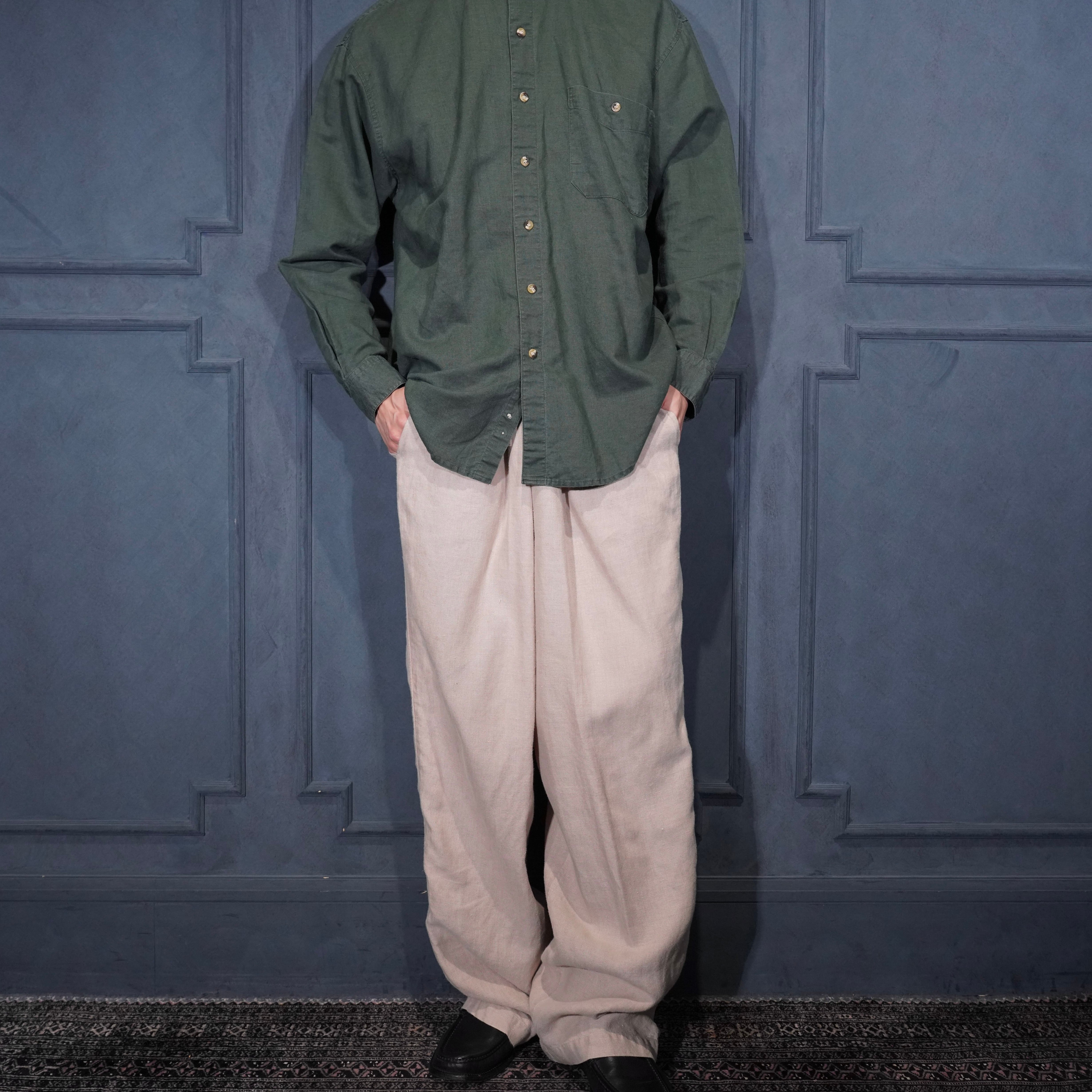 90s ramie×rayon wide slacks 極太パンツ　リネン USA VINTAGE craiborne TUCK DESIGN LINEN RAMIE RAYON WIDE SLACKS