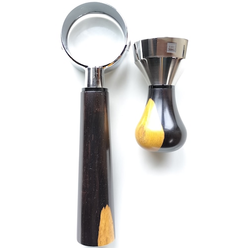 【パヴォーニ ミレニアム用set 】51.3mmGFタンパー + 深型BLPF Africanblackwood Classic