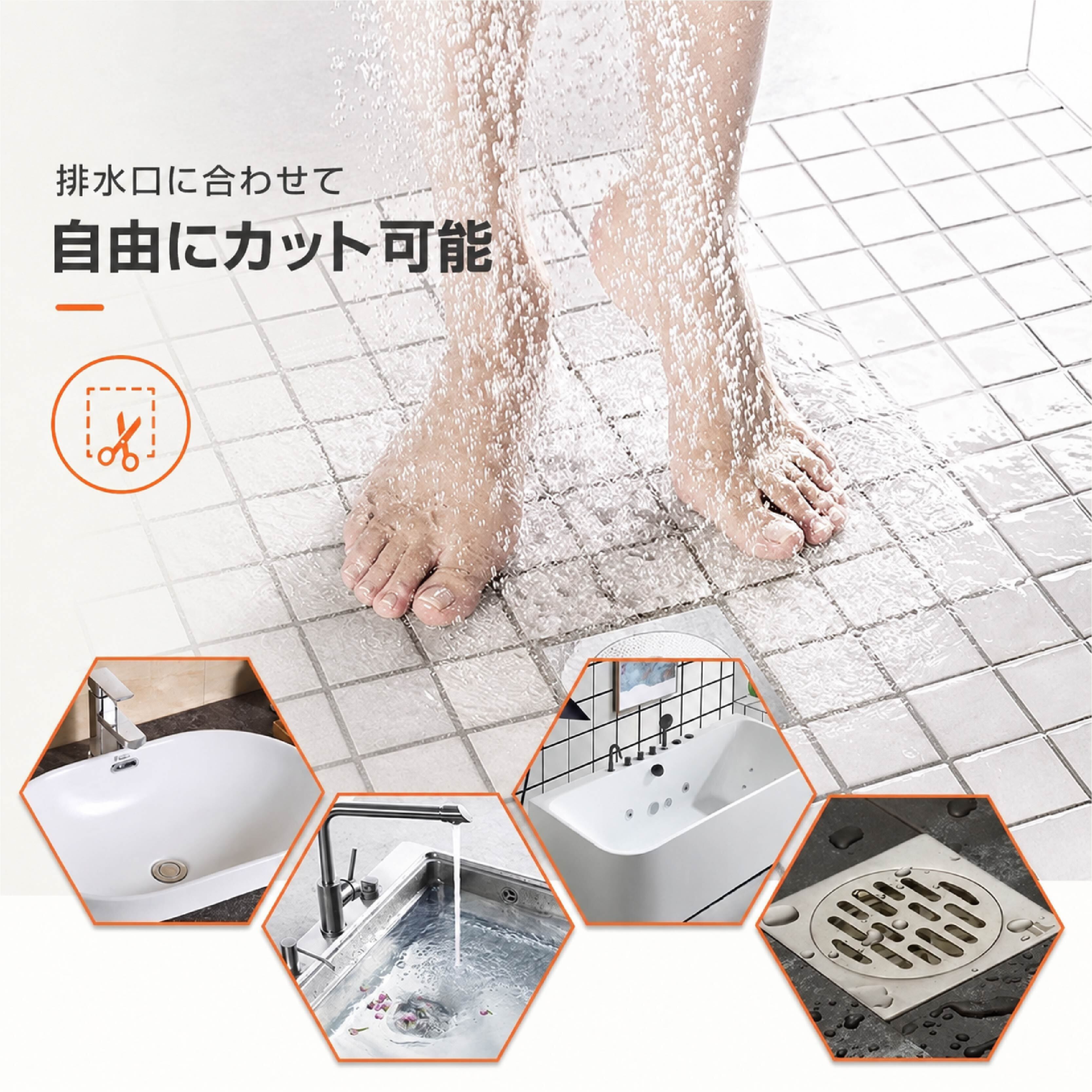 HY 223 . 「3個セット」長尺フィルターネット 排水口用 ゴミ受け 自由