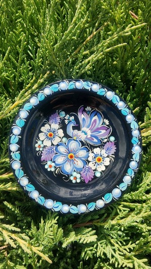 ペトリキフカ・プレート 10cm （Khomenko）