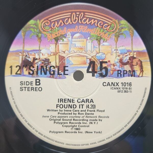 Irene Cara / Flashdance... What A Feeling (Remix) [CANX 1016] - 画像3