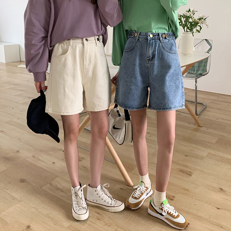 ジーンズ サマールーズパンツ ハイウェスト薄手ショーツ 夏物 ブルマー 萌量不足55710431266