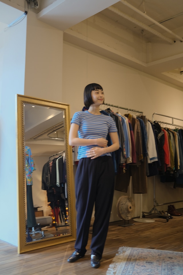 ウールネイビースラックス