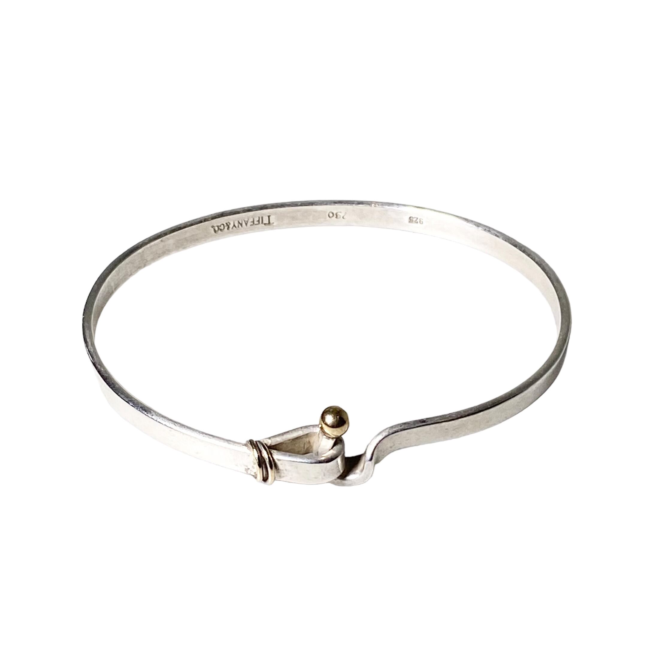 Tiffany hook&eye ブレスレット バングル 925/750 (silver925/k18