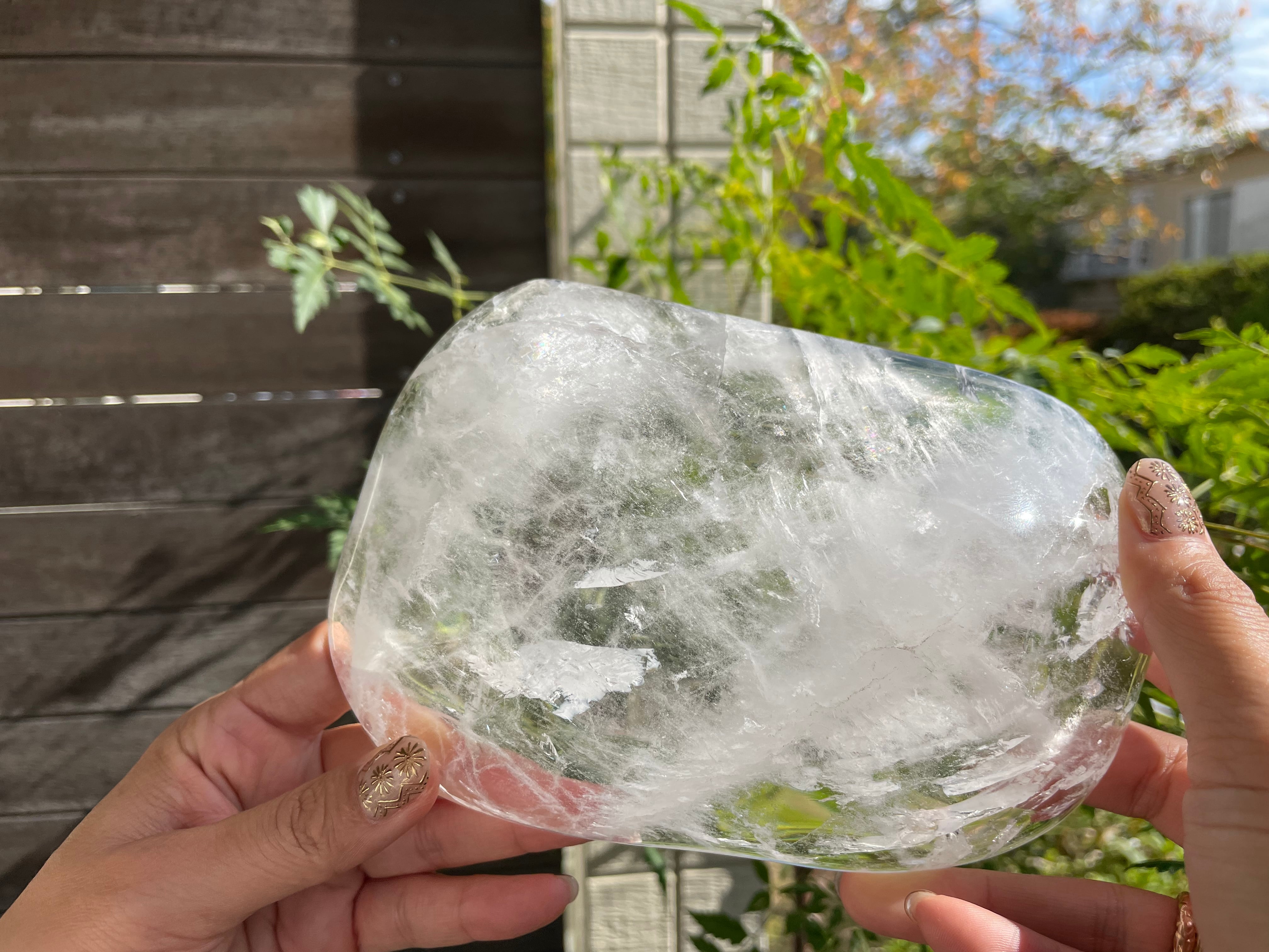 クリスタル bowl (D)780g　虹入り