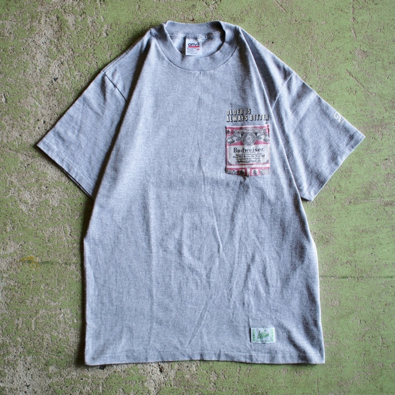 【LOST AND FOUND】"Budweiser" Remake Pocket T-shirt (GREY)