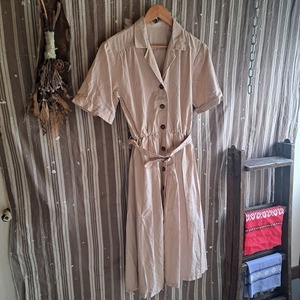 ネップ入り デザインワンピース used [411014]