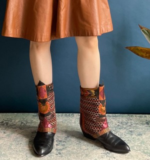 【送料無料】80's-90's Western mesh boots MADE IN ITALY　イタリアンメイド　ヴインテージ　メッシュブーツ