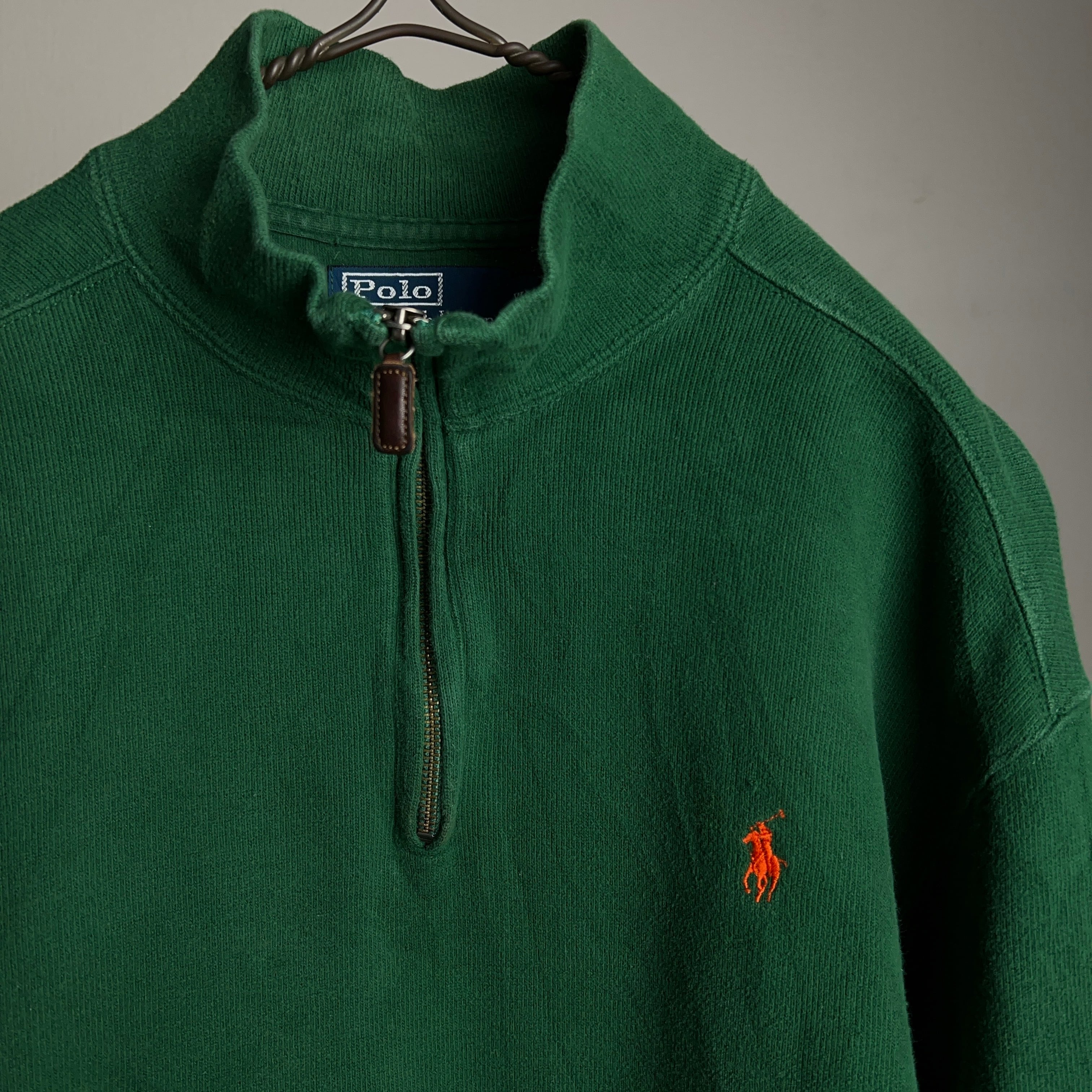 Polo by Ralph Lauren Half Zip Sweatshirt Green 90年代 00年代 Polo by Ralph Lauren Half Zip Sweatshirt Green 90年代 00年代