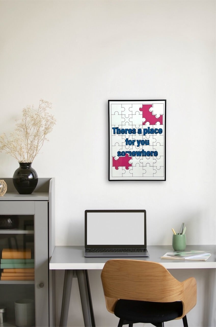 DHD(M)005【フレーム付きインテリアポスターA3　パズル】