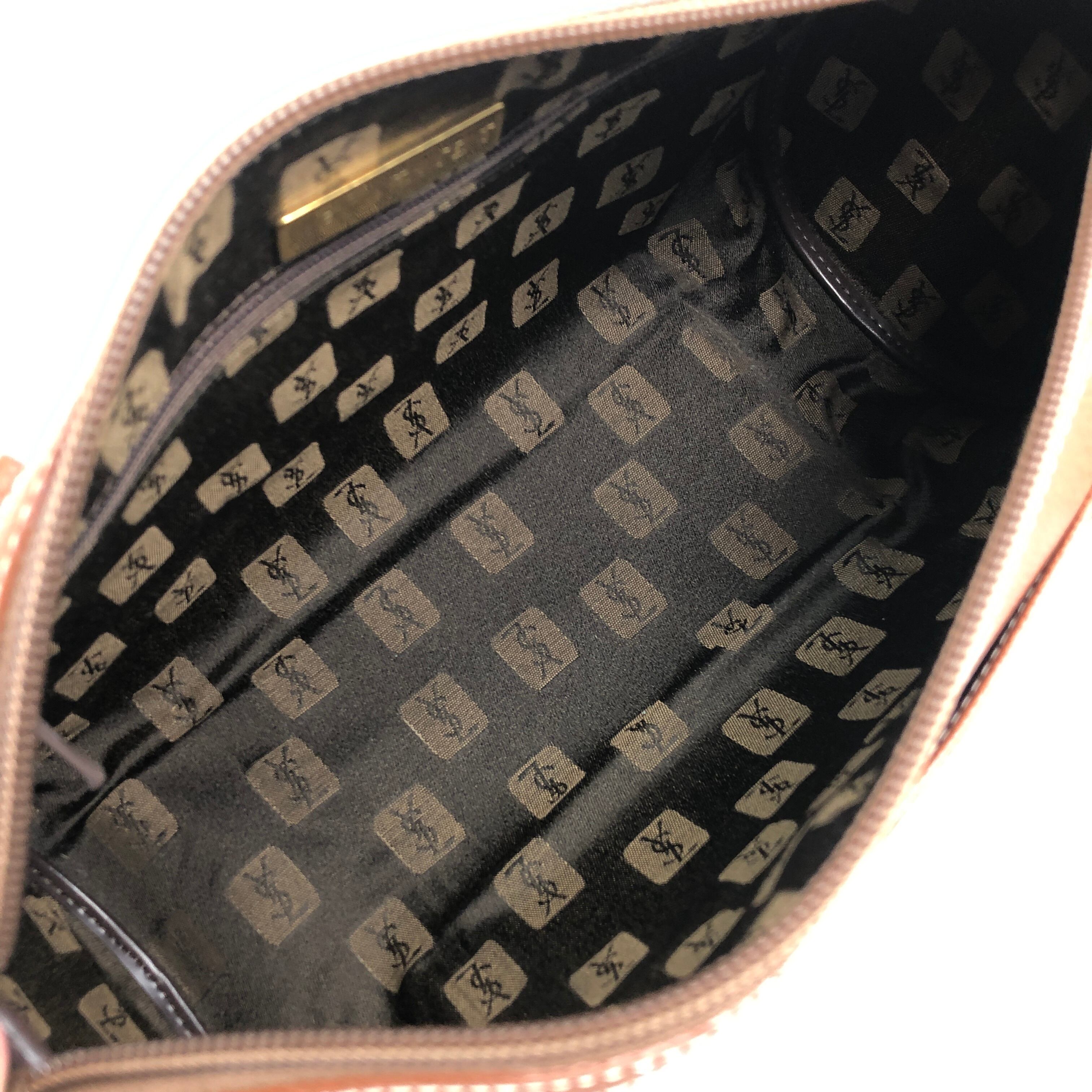 Yves Saint Laurent イヴ・サンローラン ハンドバッグ ブラウン YSL