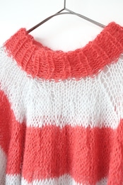 Red icemint mohair sweater