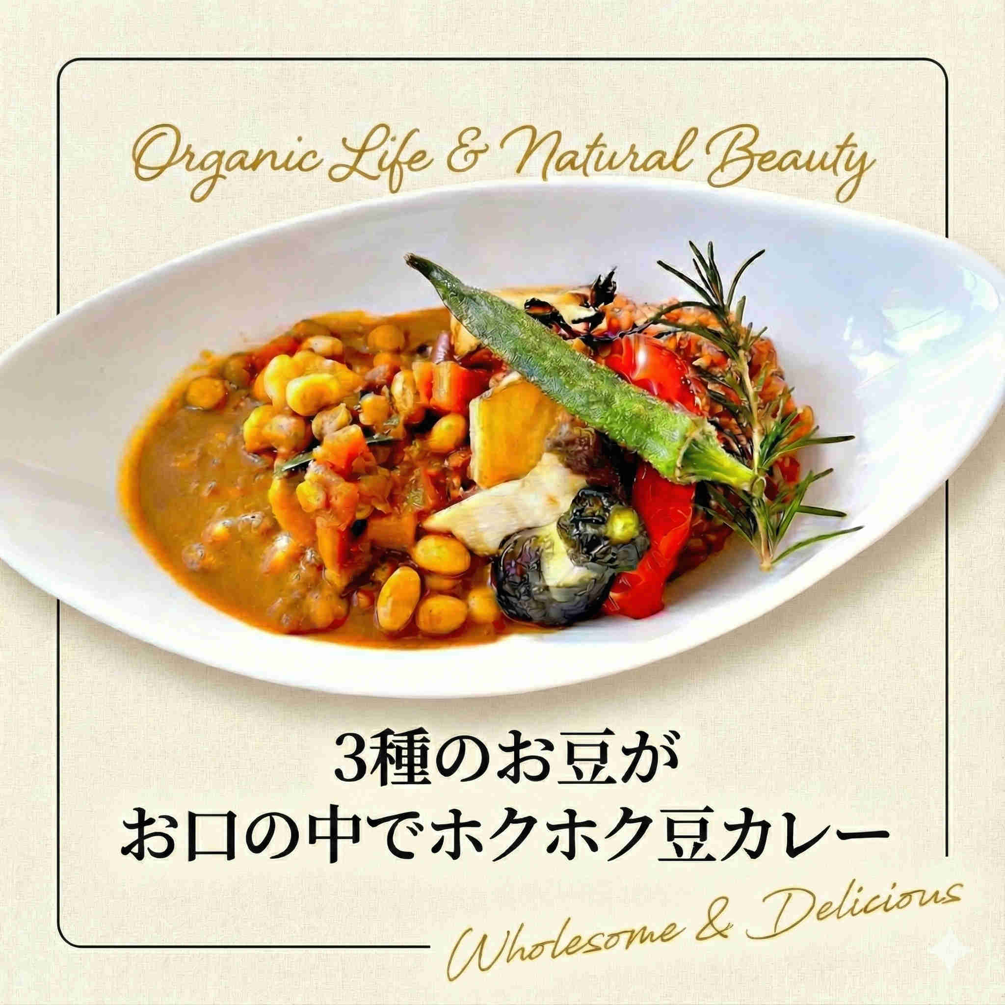 3種のお豆が お口の中でホクホク 豆カレー（1食分200g）＜3種類のほっ