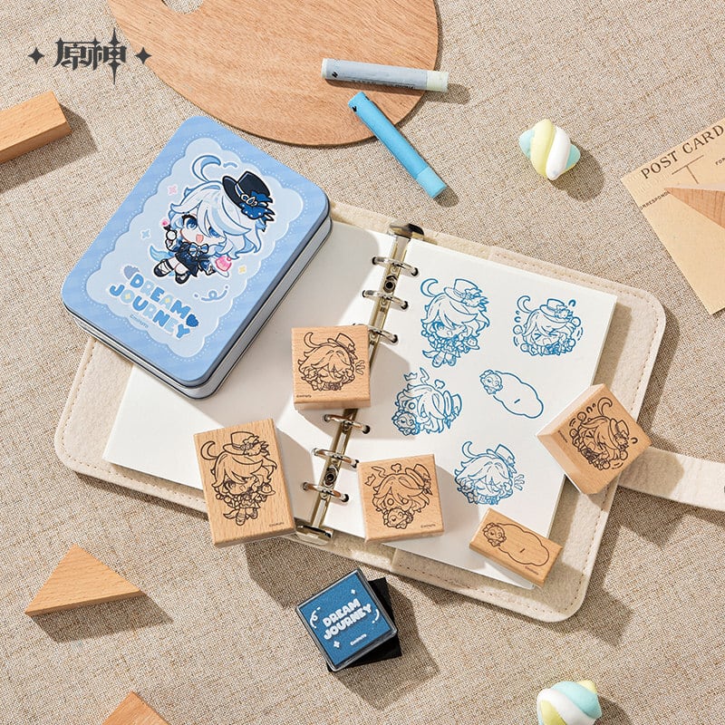原神 星稚夢旅シリーズ スタンプセット フリーナ コロンビーナ 鍾離