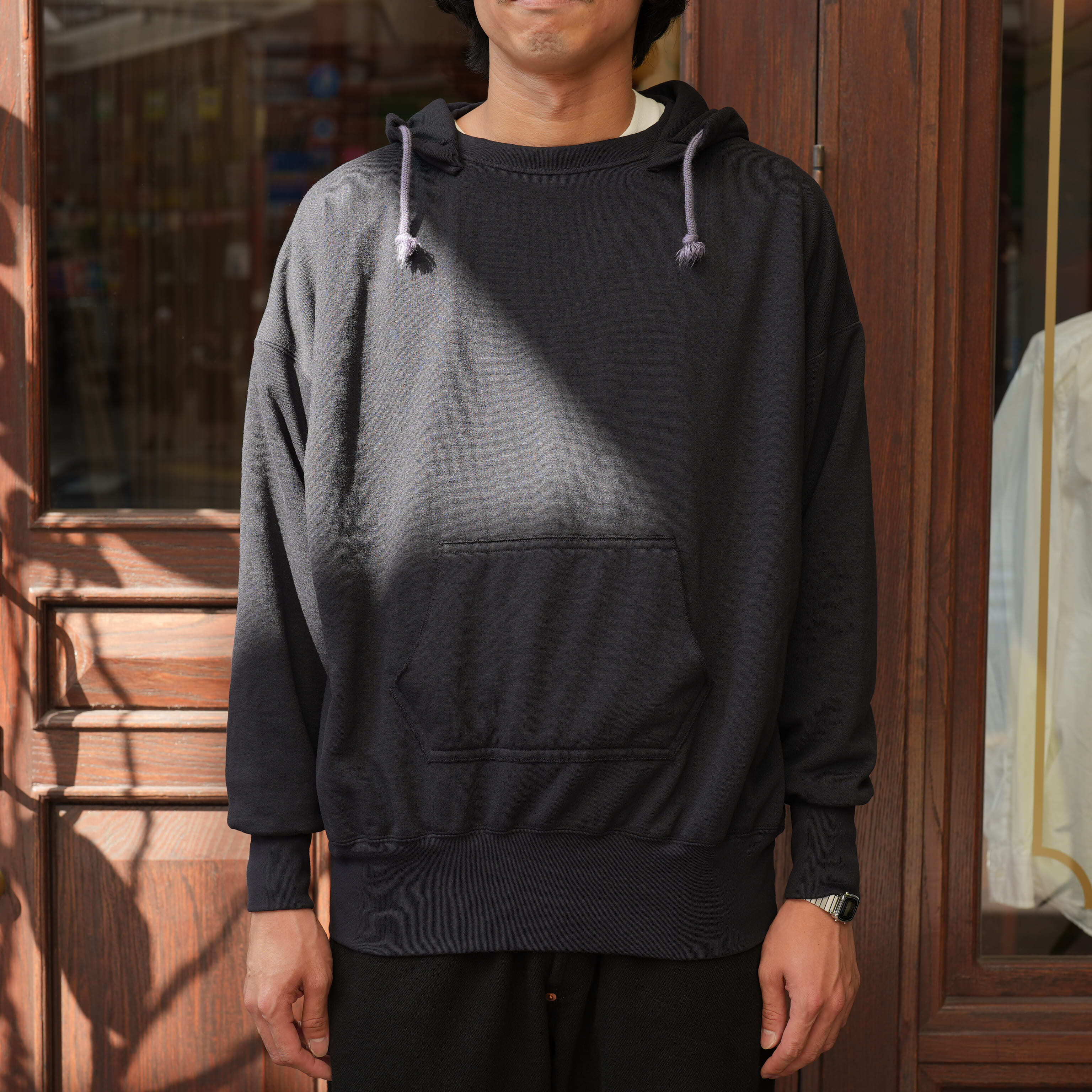 FOUNDOUR (ファウンダ) 26AW "REISSUE W FACE HOODIE" -BLACK-