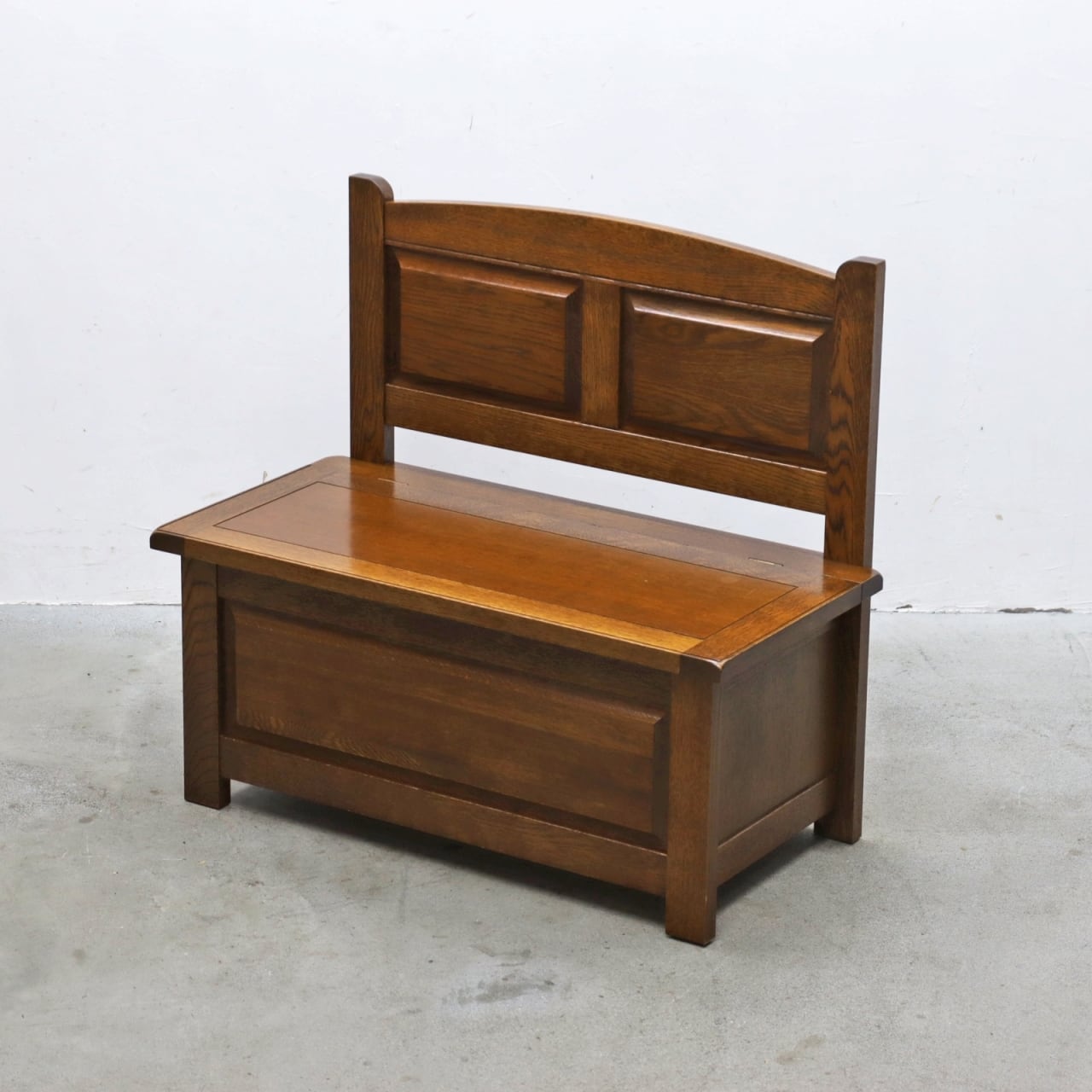 オーク無垢材 クラシカル ベンチ チェア 収納 キャビネット スツール 椅子 RCT24189