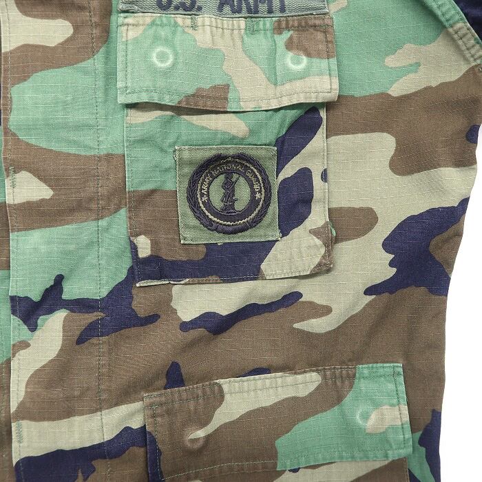 古着 U.S.ARMY BDU ファティーグジャケット ウッドランドカモ リップストップ 米軍 ミリタリー サイズ表記：--　gd76547