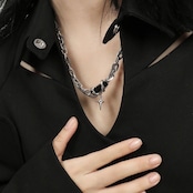 クロス宝石ネックレス W139