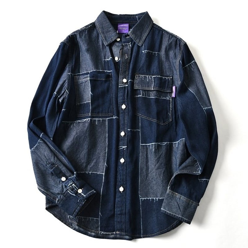 Patchwork denim shirt 3140