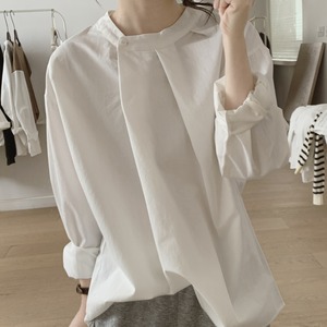 タックオーバーサイズロングスリーブシャツ　00193