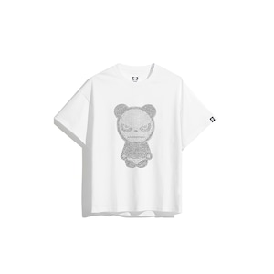 送料無料【HIPANDA ハイパンダ】メンズ ラインストーン Tシャツ MEN'S RHINESTONE PANDA SHORT SLEEVED T-SHIRT / WHITE・BLACK