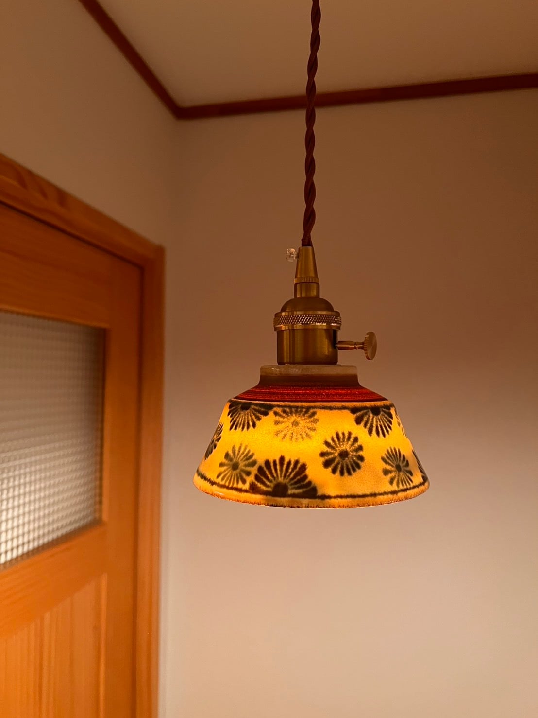 光彩ノ花（こうさいのはな） 陶器ペンダントライト Japan Craft