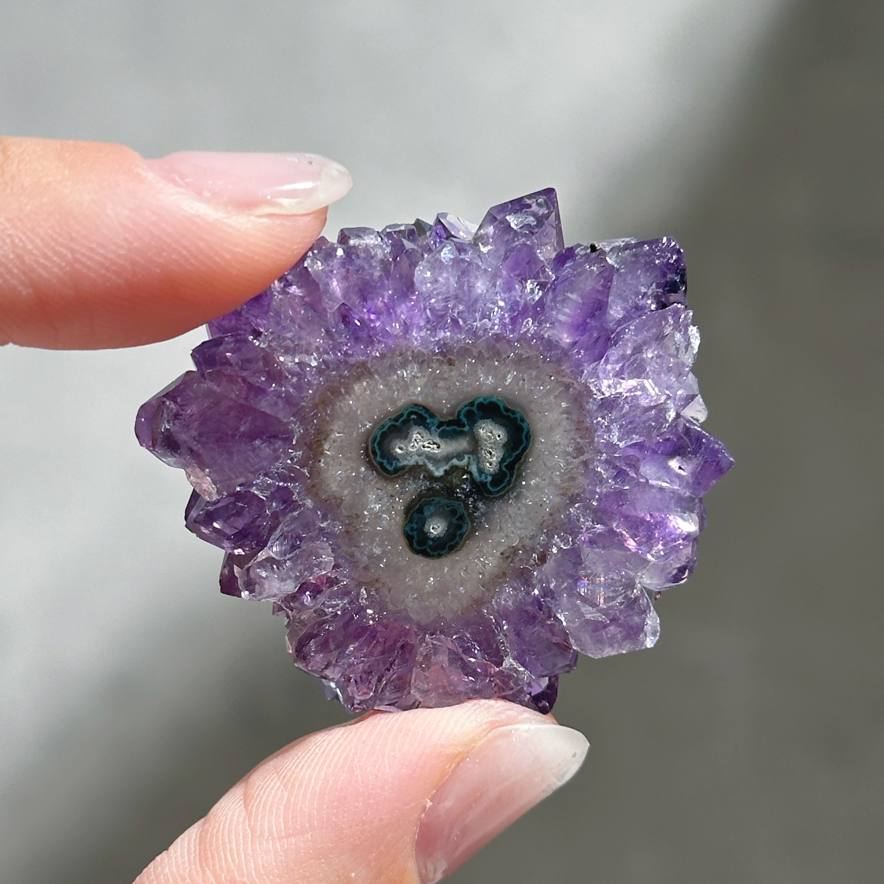 フラワーアメジスト スライス32◇ Flower Amethyst ◇天然石・鉱物