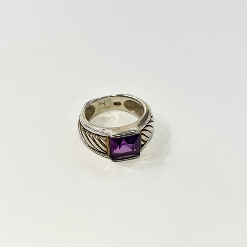 Old 925 Silver & Amethyst Ring